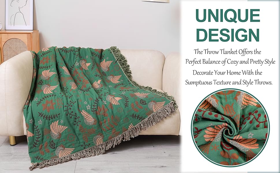 Couverture de Canapé Bohéme – Couverture Cocooning 100% Coton – par Camado